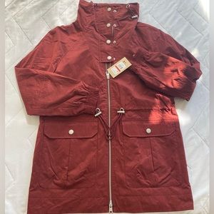 Levi’s Women Cinch Waist Wine Color Rain jacket, XS